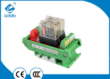 China DC24V PLC Amplifier Board I O Relay Module , 2 Channel Omron Relay Module High Low Trigger supplier