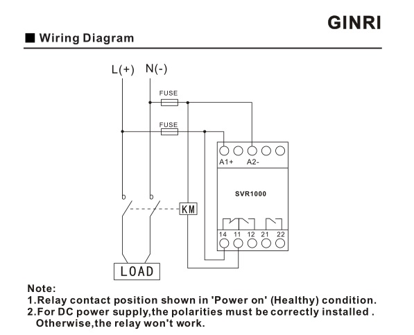GINRI Single Phase Voltage Monitoring Relay , Over And Under Voltage Relay