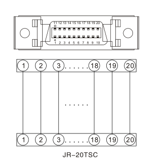 GINRI JR-20TSC 20 Pin SCSI Signals Breakout Board Module Female DIN Rail
